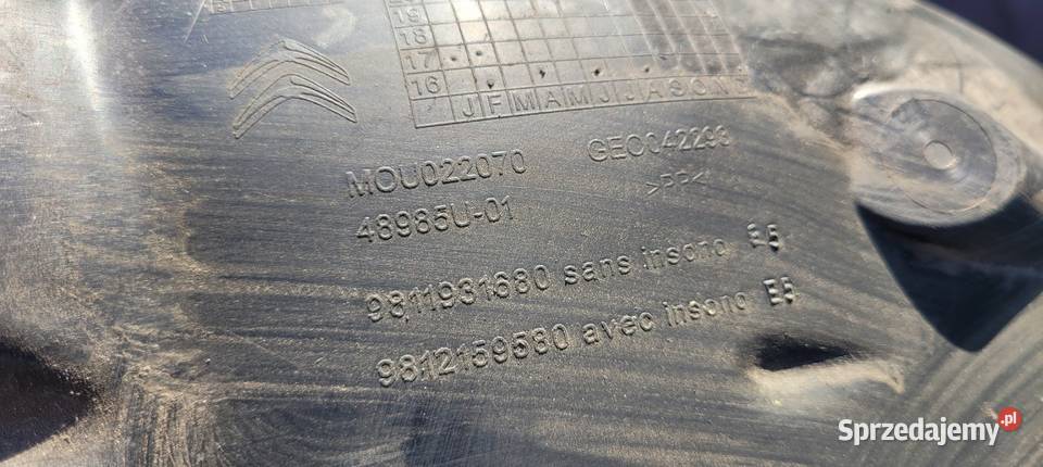 CITROEN C3 III NADKOLE PRAWE TYLNE PRAWY TYŁ Karoseria Ruda Śląska sprzedam