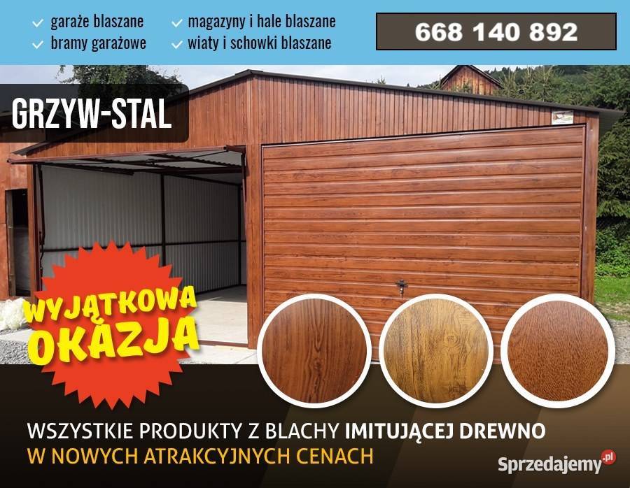 Typowy Garaż Blaszany Złoty Dąb Garaże Blaszane Krasnystaw