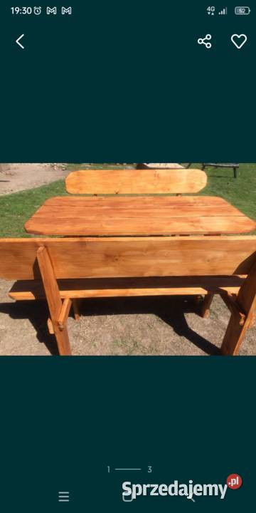 Meble Ogrodowe Drewniane Komplet Tanio drewno Miechów