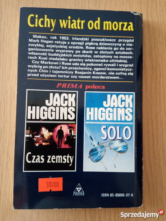 Cichy wiatr morza Jack Higgins 1993r wyd miękka Dąbrowa Górnicza sprzedam