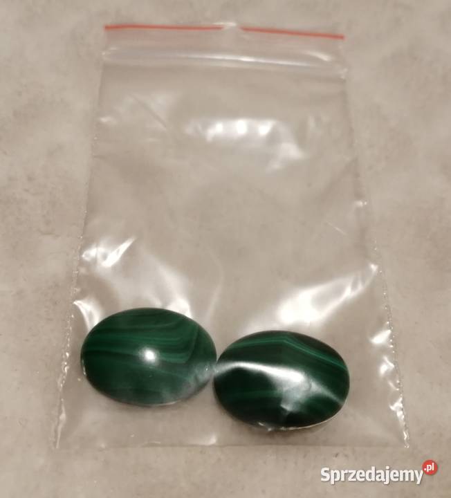 Ozdobne kamienie 12x16 Malachit zielony owal Czeladź