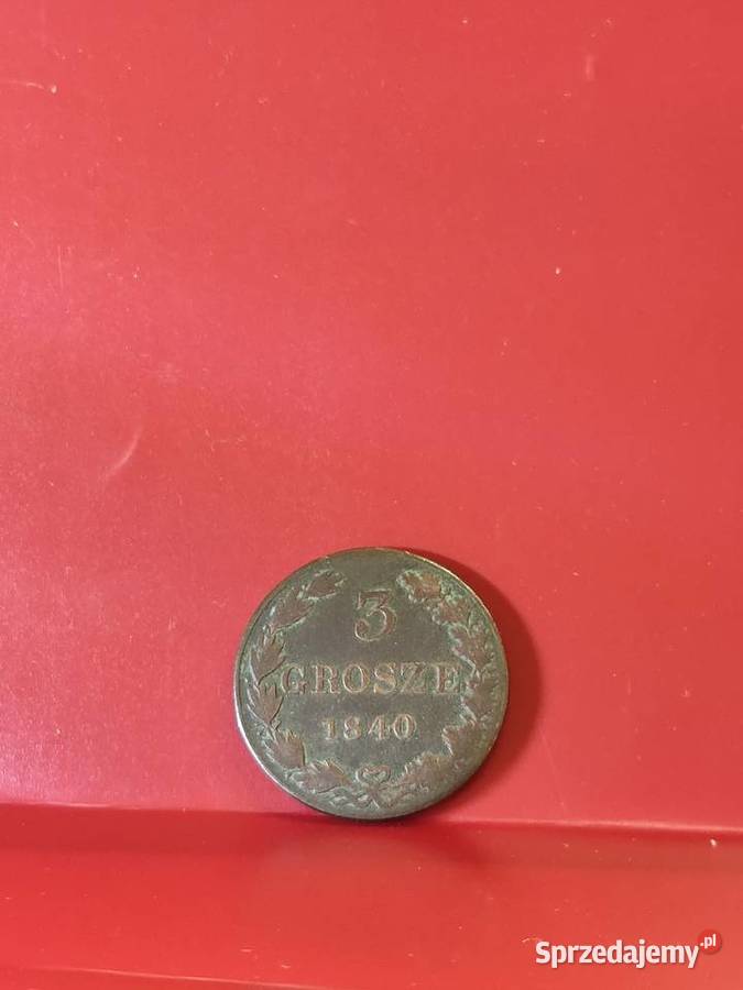 3 Grosze1840r MW w slabie Lębork