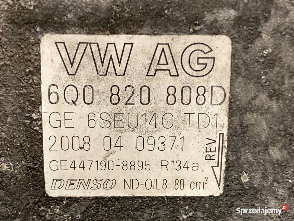 SPRĘŻARKA KLIMATYZACJI SEAT IBIZA IV 6Q0820808D sprzedam