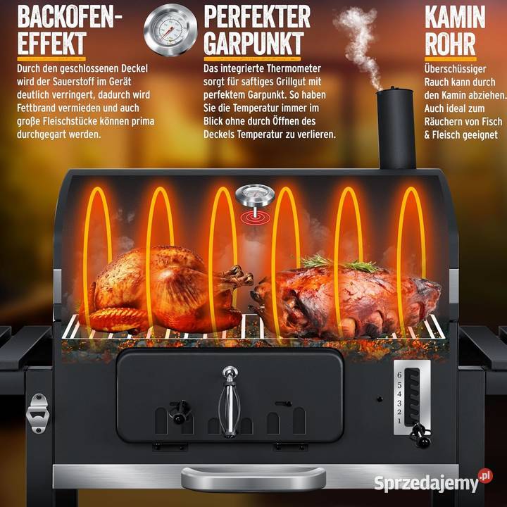 Grill węglowy KESSER KHKGP23 XXL na kółkach NOWY Kornica