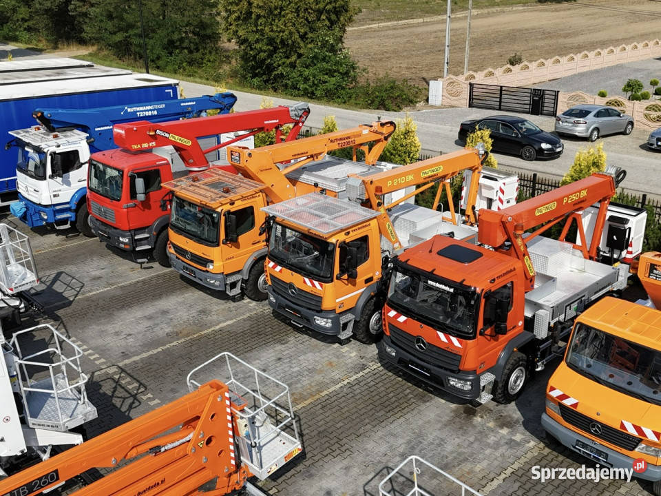 Mercedes Atego 718 E6 4x4 Zwyżka PALFINGER P210 pełny VAT Widełki