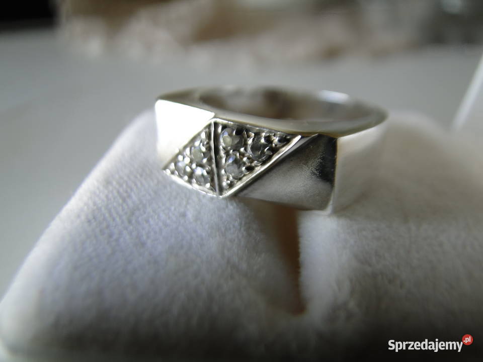 Solidny pierścieńsygnet srebro 925 mazowieckie Warszawa