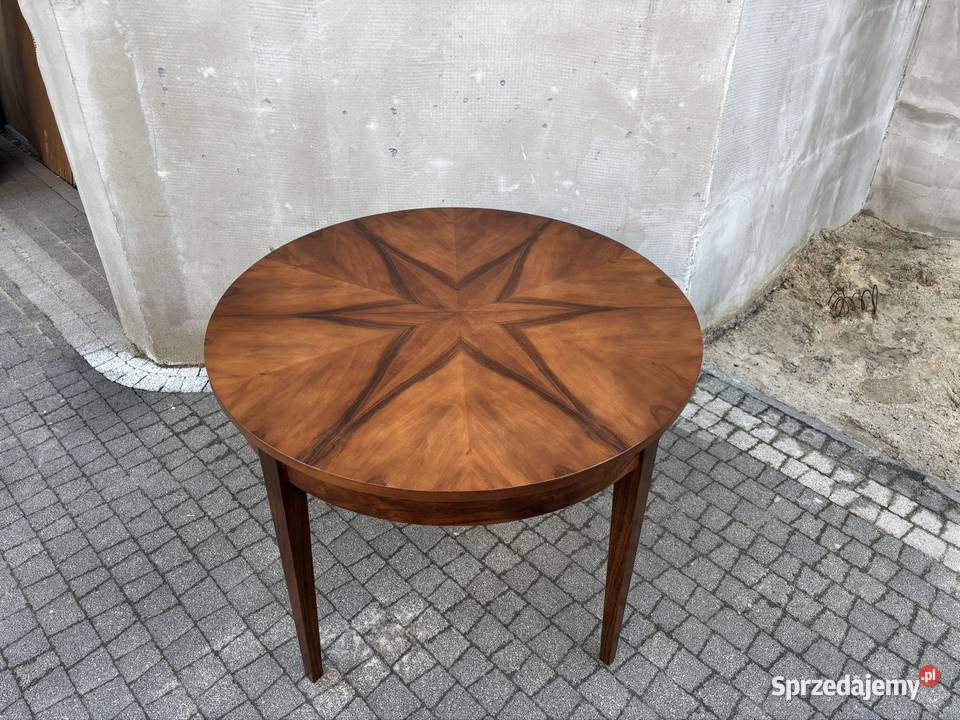 Stół Okrągły Orzech 100 Art Deco Antyk