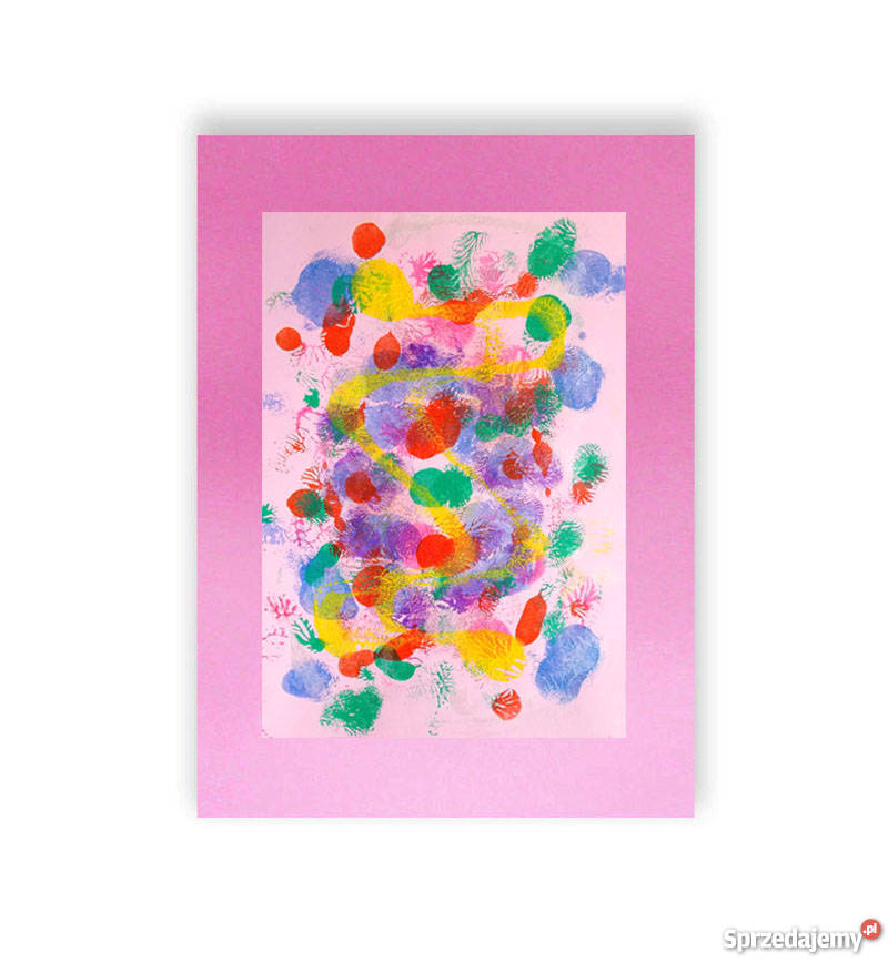 różowy obrazek abstrakcyjny rysunek kolorowa Gdańsk