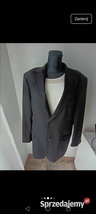 Marynarka czarna tenisowy prążek oversize Inny materiał Krosno