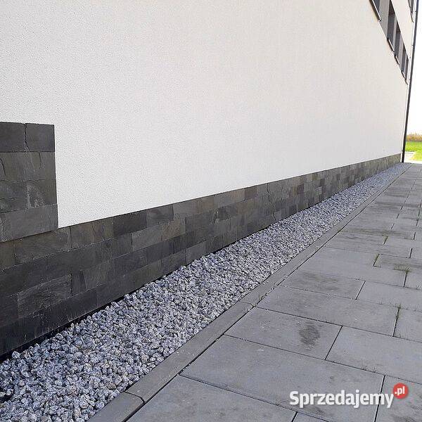 Płytki Łupek Black Slate naturalny 10x30x0813 Gdynia