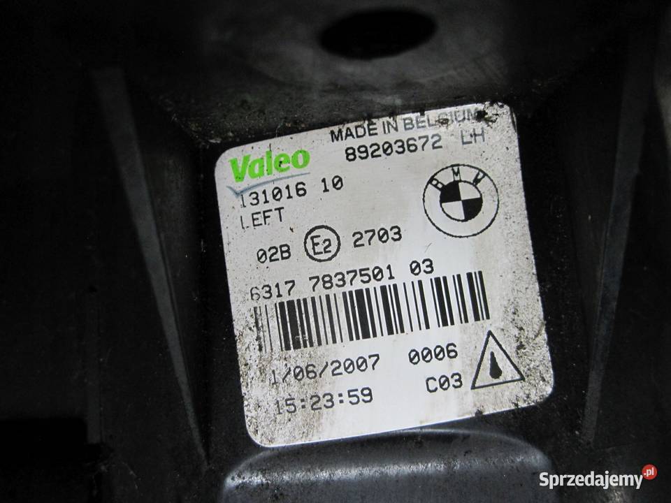 BMW E81 E87 LIFT 07r halogen lewy 7837501 osobowe