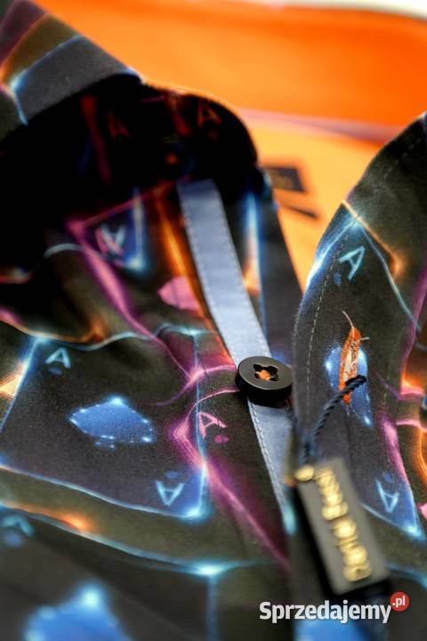 DANIEL BESSI Koszula Męska Fb057 Czarna KARTY Ostrów Wielkopolski