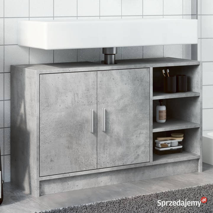 Szafka pod umywalkę szarość betonu 90x29x55