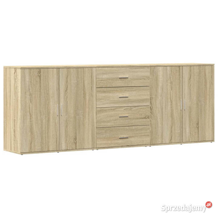 Szafki 3 dąb sonoma materiał drewnopochodny