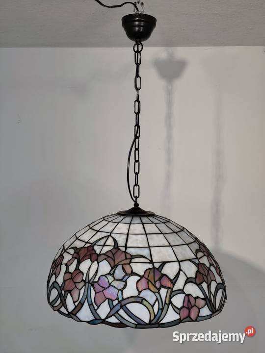 Duża Lampa Wisząca w Stylu Tiffany Witraż 50 Poddębice