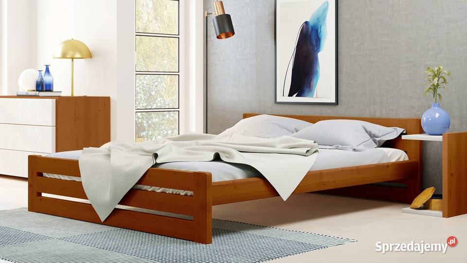 Mocne ŁÓŻKO Drewniane 180x200 GR 35 60cm Zakopane