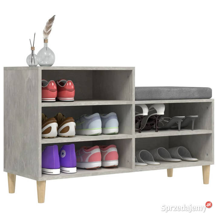 Szafka na buty szarość betonu 102x36x60 WM819728 mazowieckie Warszawa