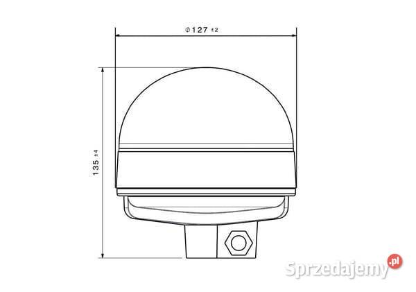Lampa błyskowa LED 17W 1224V bursztynowa sztywna Kamionna