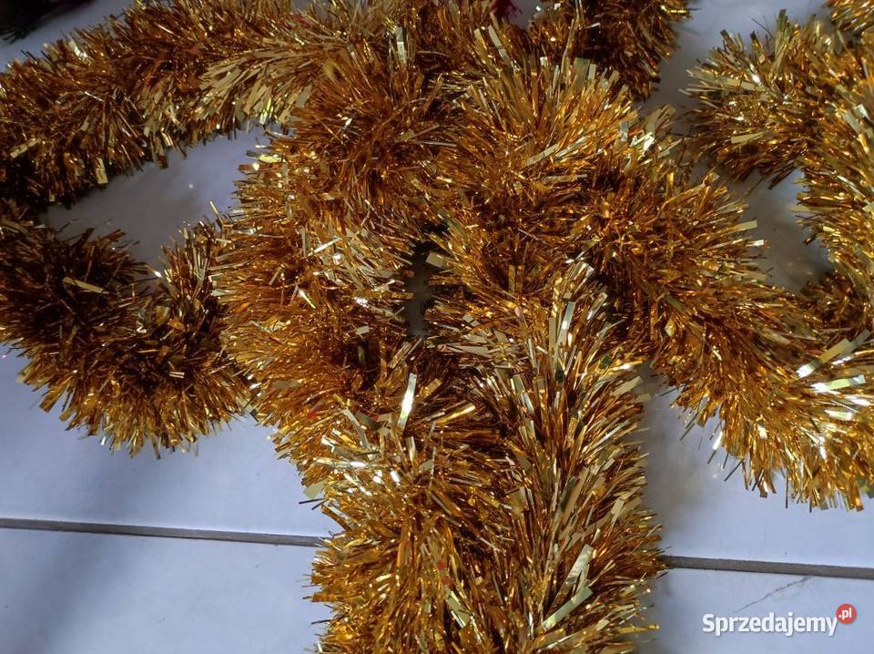 XXL gruby puchaty łańcuch złoty girlanda lameta świętokrzyskie Kielce