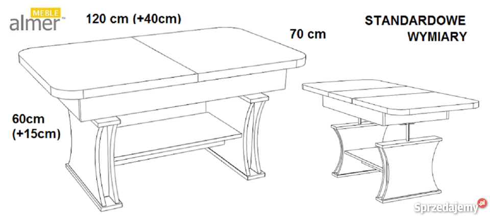 Ławostół L18 podnoszony rozkładany do 160 Stoły, krzesła, biurka Radomsko