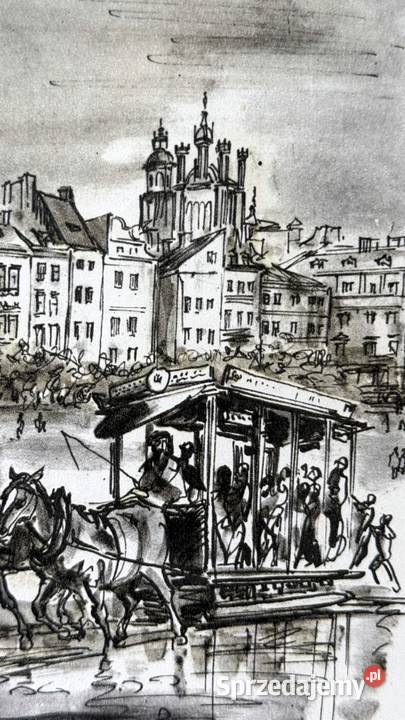 Stara Warszawa Plac Zamkowy AUniechowski grafika mazowieckie