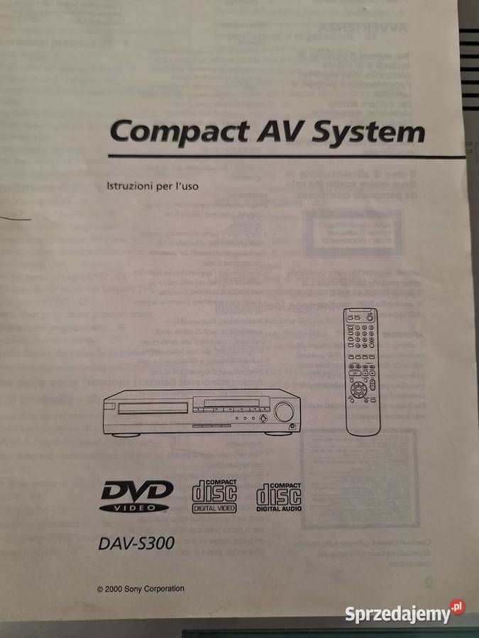 OkazjA Sony kino domowe DAV S300 Nisko
