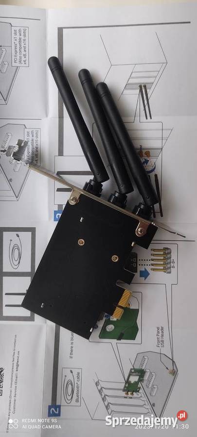 Dwupasmowa karta sieciowa PCIe WiFi Fenvi 24G 5G karta sieciowa Internet i komunikacja lubelskie Biłgoraj