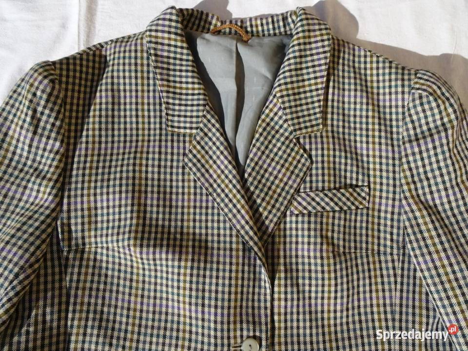 Marynarka damska wełniana wełna 46 48 vintage kolorowy Nowy Sącz
