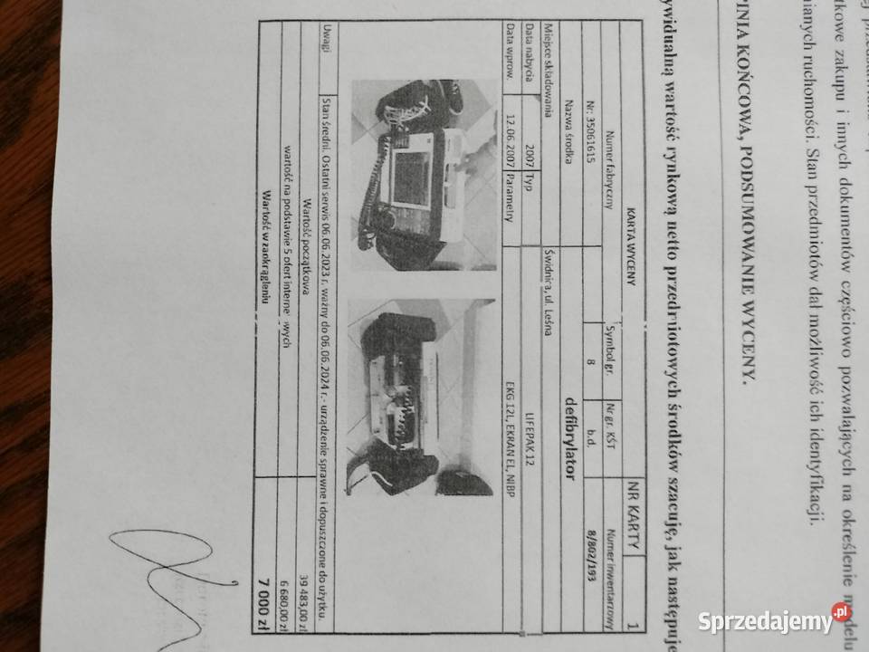 defibrylator lifepak 12 lubuskie Drągowina