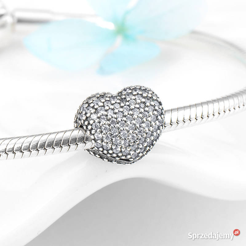 Pandora Charm koralik zawieszka klips serce pave mazowieckie Warszawa