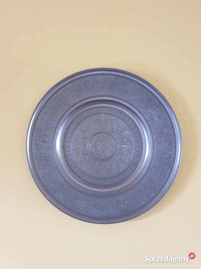 Duży cynowy talerz ozdoba dekoracja Pozostałe Żuromin