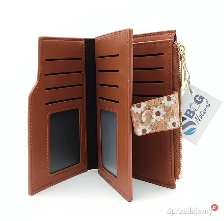 Portfel średni korkowy damski z korka eko Dla kobiet Gdańsk