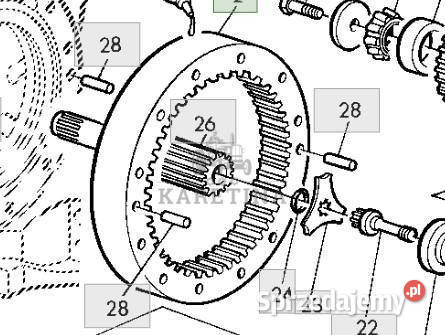 John Deere 6810 6910 6910S Koło Koronowe R105825 wielkopolskie Jastrzębniki