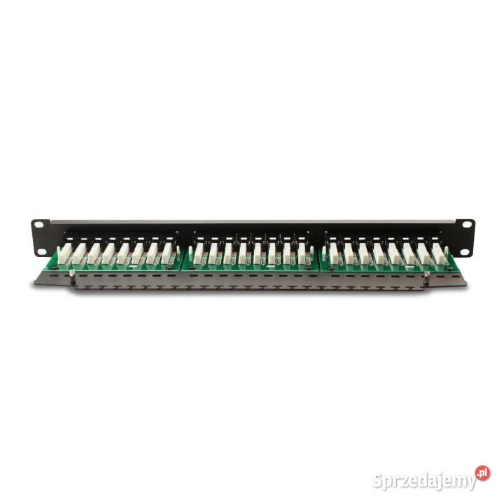 PATCH PANEL UTP CAT6 24 PORTY PGF6UTP24B5 Komputery i Akcesoria
