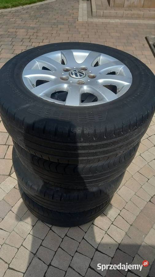 Felgi aluminiowe z oponamiV WGolf 5 15 tki wielkopolskie Kórnik