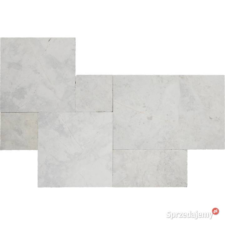 Płytki Marmurowe Royal White bębnowane komplet Gdynia