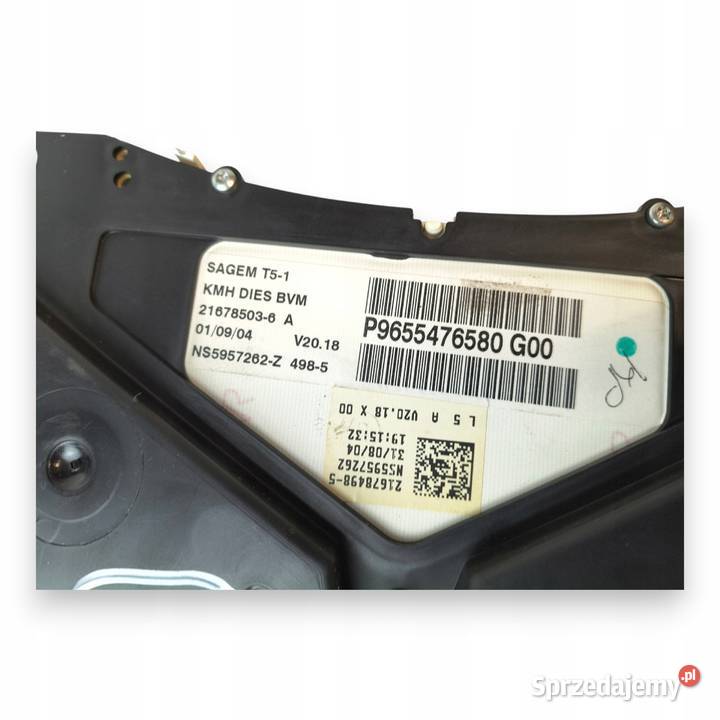 LICZNIK ZEGARY P9655476580 Peugeot 307 16 20 HDI lubelskie Chełm sprzedam