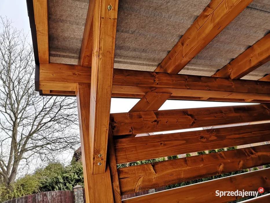 Wiata garażowa drewniana carport altana ogrodowa