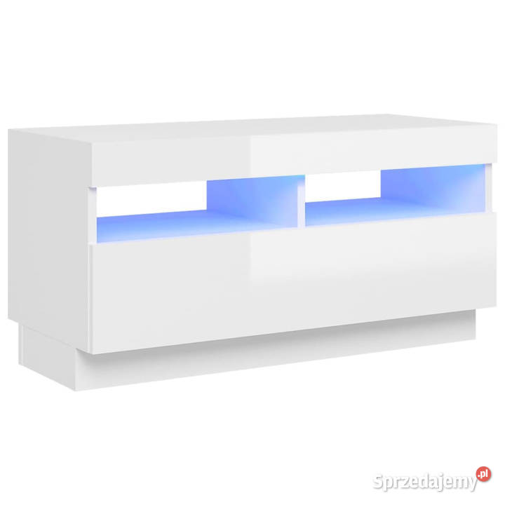 Szafka pod TV z oświetleniem LED biała z Warszawa