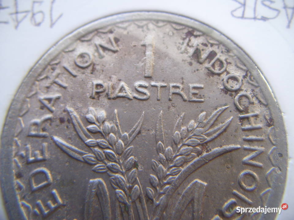 Stare monety 1 piastr 1947 Indie Francuskie Lesko sprzedam