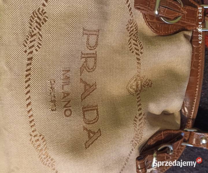 PIEKNA Torebka PRADA MILANO DAL 1913ORYGINAŁ Konin