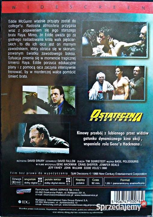 OSTATECZNA ROZGRYWKA GENE HACKMAN Kalisz