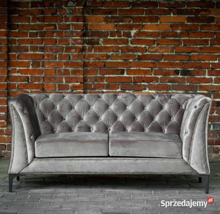 Sofa Chesterfield pikowana nowojorska hampton modern tapicer