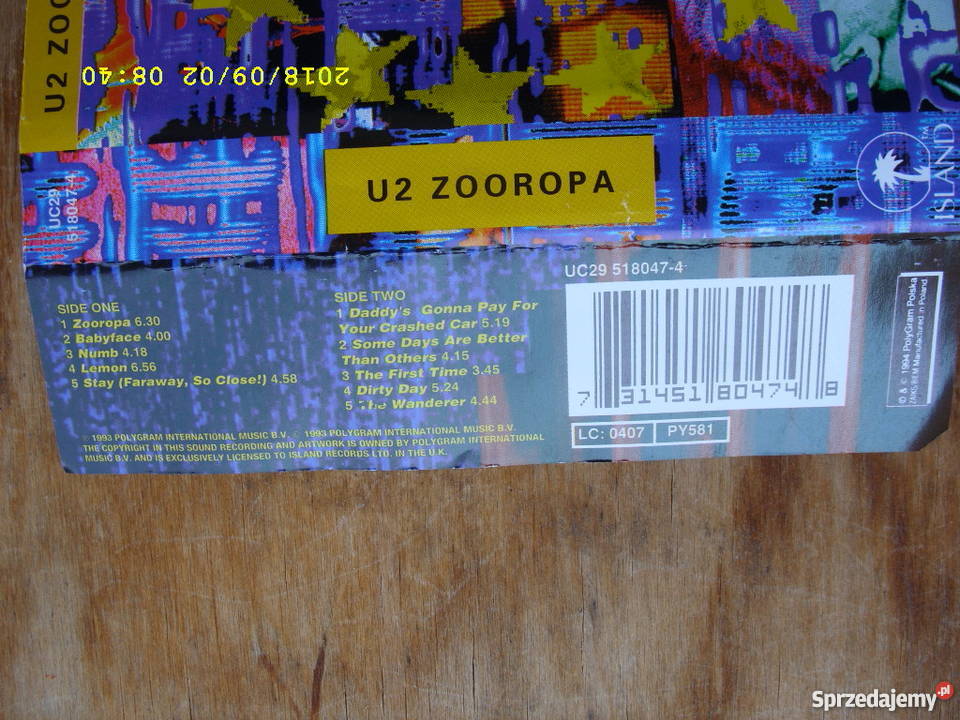 4 kasety zespolu U2 z muzyka rockowa rock Wołów sprzedam