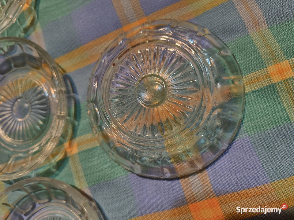 Vintage Spodki talerzyki pod dawne szklanki PRL Lublin