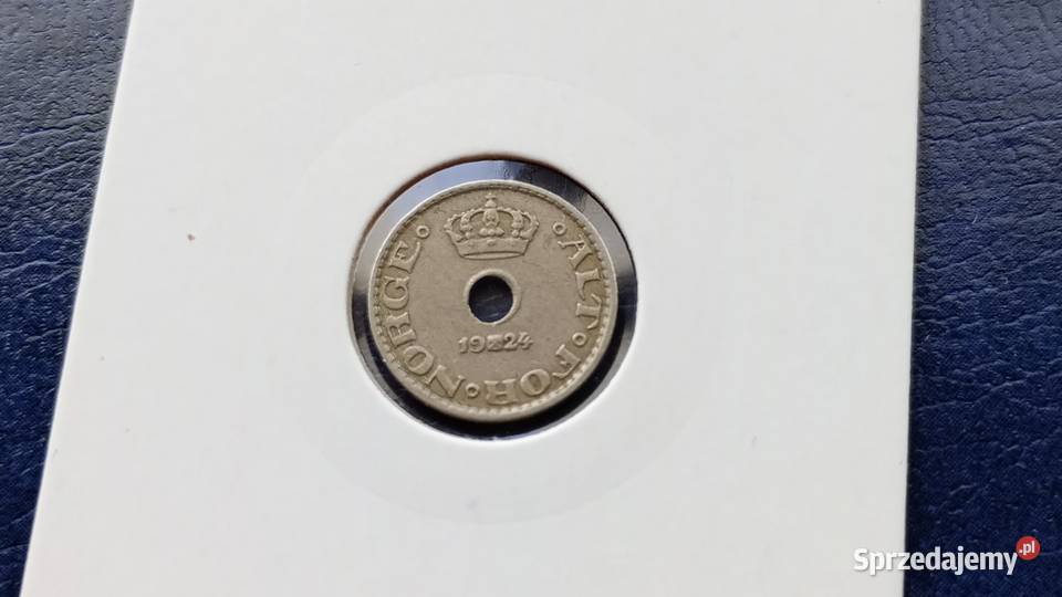 Stare monety 10 ore 1924 Norwegia Lesko