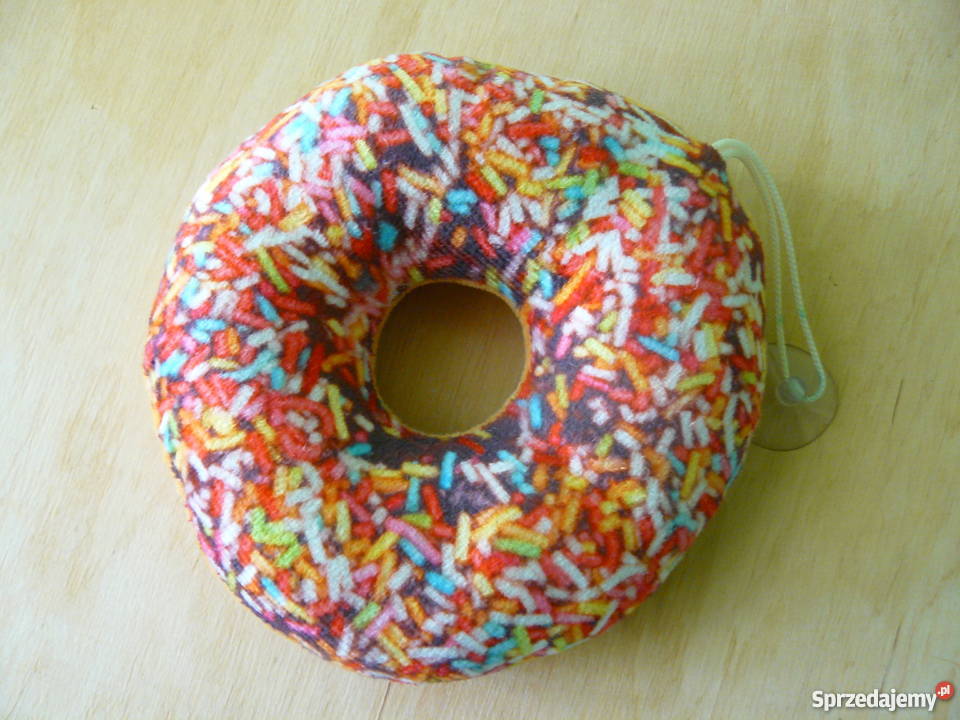 Mała poduszka pączek donut na szybę Wrocław