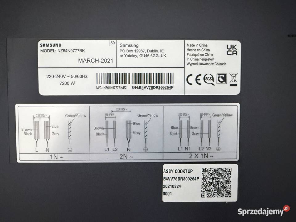 Płyta indukcyjna Samsung NZ64N9777BK Pozostałe lubelskie Lubartów