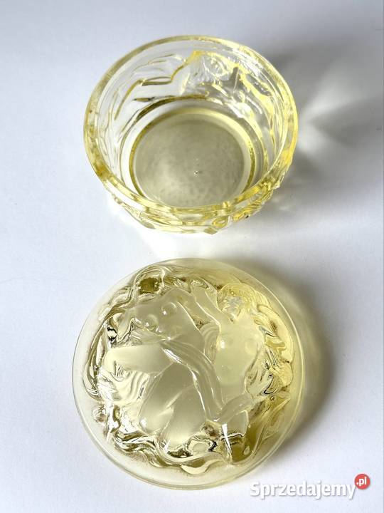 Stare cytrynowe puzderko Bohemia Czechosłowacja