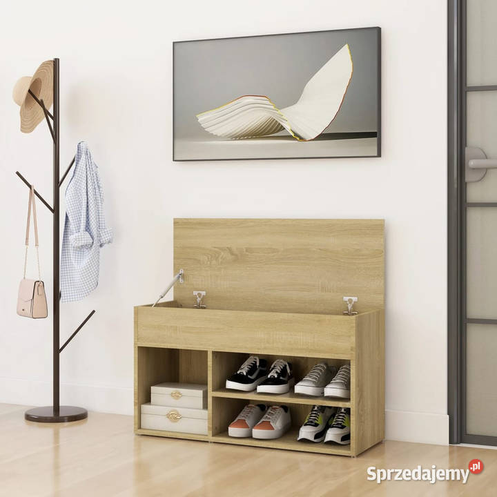 Ławka z miejscem na buty dąb sonoma 80x30x45